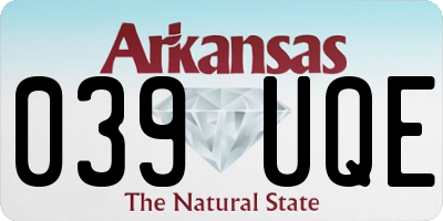 AR license plate 039UQE