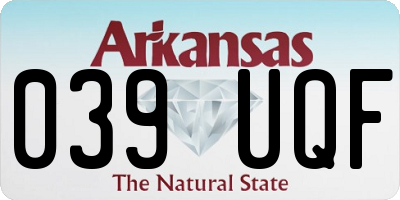 AR license plate 039UQF