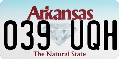 AR license plate 039UQH
