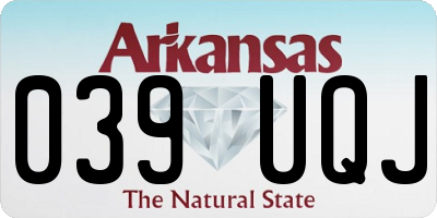 AR license plate 039UQJ