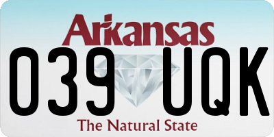 AR license plate 039UQK