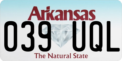 AR license plate 039UQL