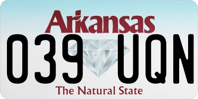 AR license plate 039UQN