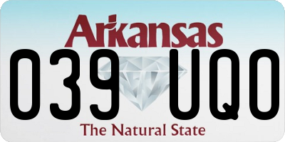 AR license plate 039UQO
