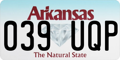 AR license plate 039UQP