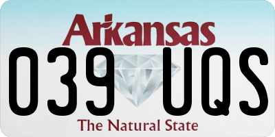 AR license plate 039UQS