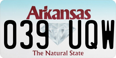 AR license plate 039UQW