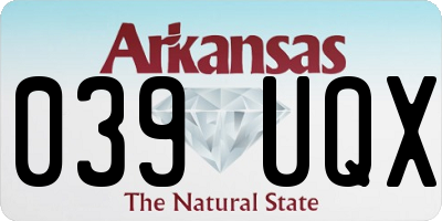 AR license plate 039UQX