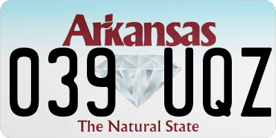 AR license plate 039UQZ