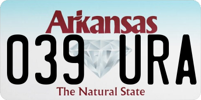 AR license plate 039URA