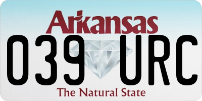 AR license plate 039URC