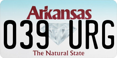 AR license plate 039URG