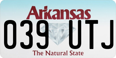 AR license plate 039UTJ