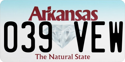 AR license plate 039VEW