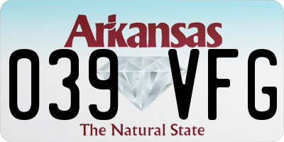 AR license plate 039VFG