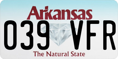 AR license plate 039VFR