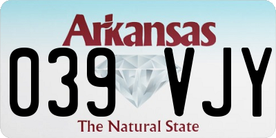 AR license plate 039VJY