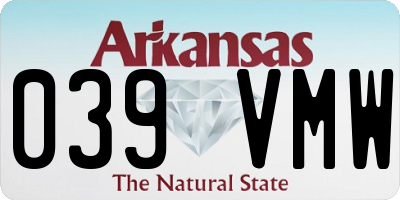 AR license plate 039VMW