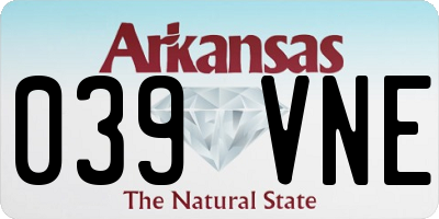AR license plate 039VNE