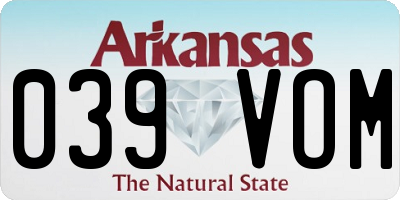 AR license plate 039VOM