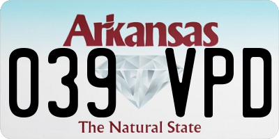 AR license plate 039VPD