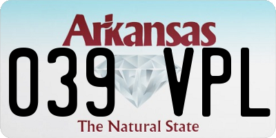 AR license plate 039VPL