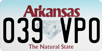 AR license plate 039VPO