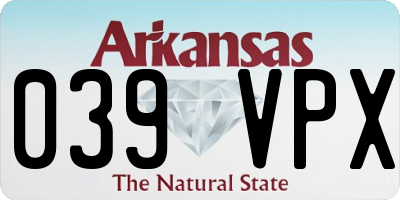 AR license plate 039VPX