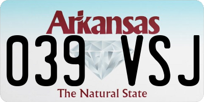 AR license plate 039VSJ