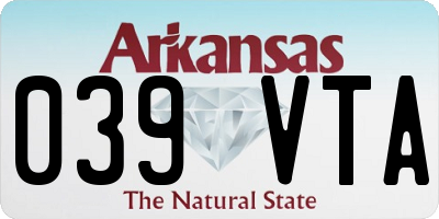 AR license plate 039VTA