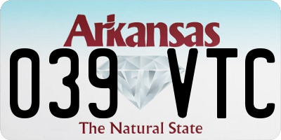 AR license plate 039VTC