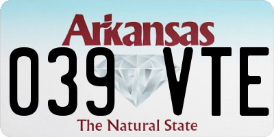 AR license plate 039VTE