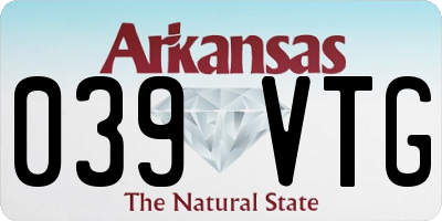 AR license plate 039VTG