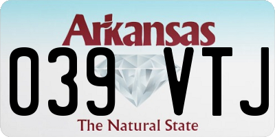 AR license plate 039VTJ