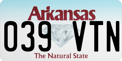 AR license plate 039VTN