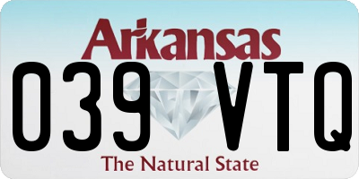 AR license plate 039VTQ