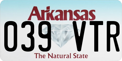 AR license plate 039VTR