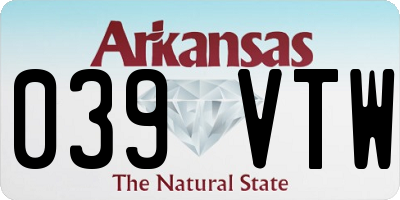 AR license plate 039VTW