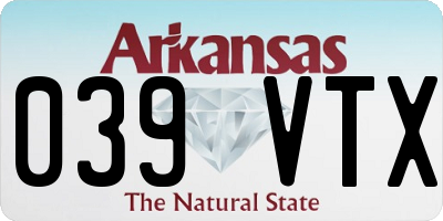 AR license plate 039VTX