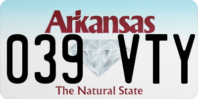 AR license plate 039VTY