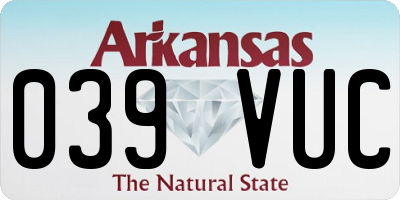 AR license plate 039VUC