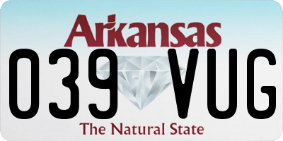 AR license plate 039VUG