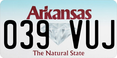 AR license plate 039VUJ