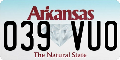 AR license plate 039VUO