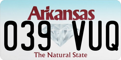 AR license plate 039VUQ