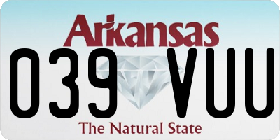AR license plate 039VUU