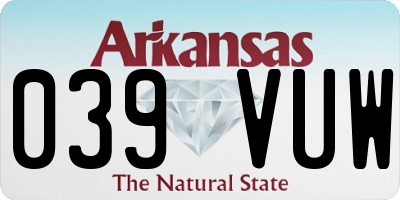 AR license plate 039VUW