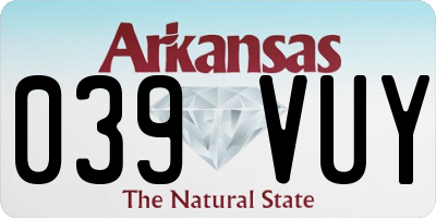 AR license plate 039VUY