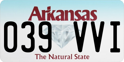 AR license plate 039VVI