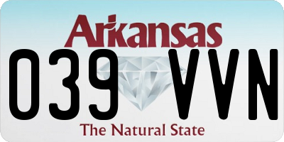 AR license plate 039VVN